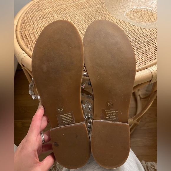 Steve Madden travel clear studded sandals SIZE 9 - Picture 4 of 4